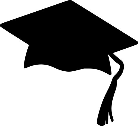 Vector Silhouette Of Diploma Hat On White Background 23027306 Vector