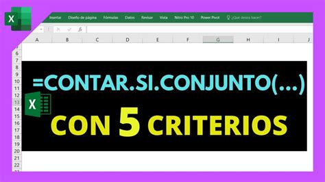 Ejemplos De La Funcion Contar Si Conjunto En Excel Con Varios Criterios