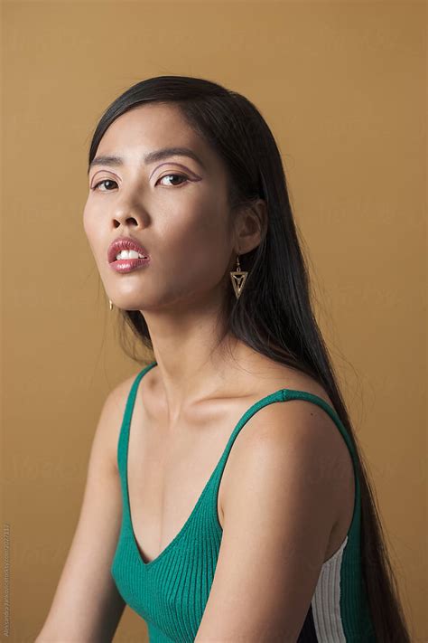 Studio Portrait Of Stylish Asian Woman By Aleksandra Jankovic Asian