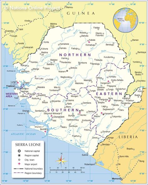 Administrative Map Of Sierra Leone Artofit