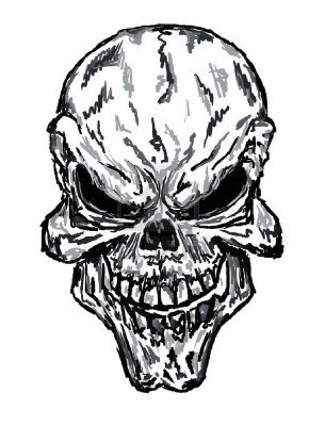 Evil Skull Drawings