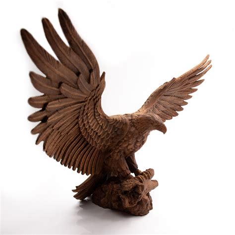 Perfect Large Eagle Wood Carving Statue 36 Etsy