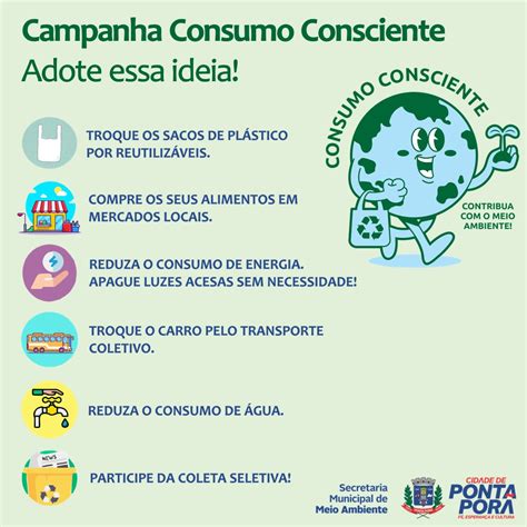 Campanha Pelo Consumo Consciente é lançada em Ponta Porã Prefeitura