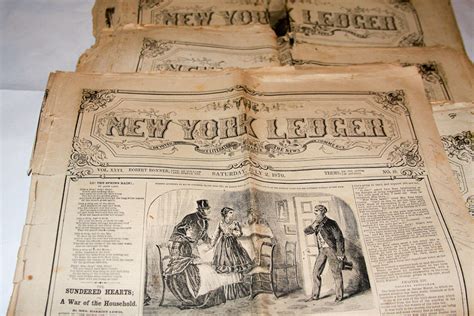 8 Rare New York Ledger Original Newspapers 1870s New York Lot 5