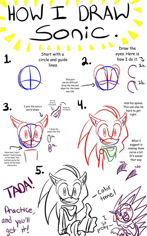 How To Draw Sonic The Hedgehog Step By Step Tutorial