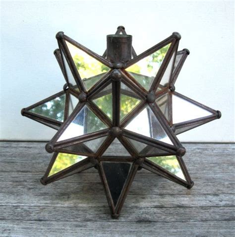 Reserved Pair Of Vintage Mirrored Moravian Star Candle Holder Etsy