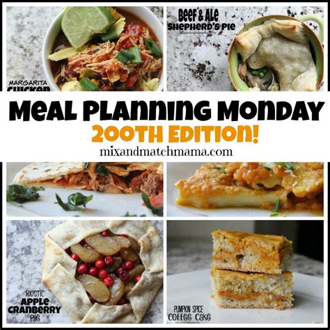 Meal Planning Monday 200 Mix And Match Mama