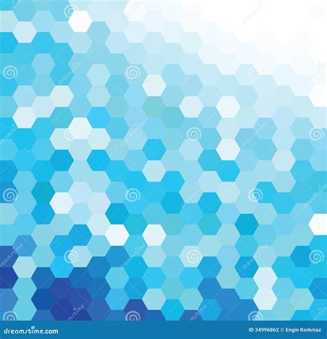 Blue Hexagonal Pattern Stock Photography Image 34996862