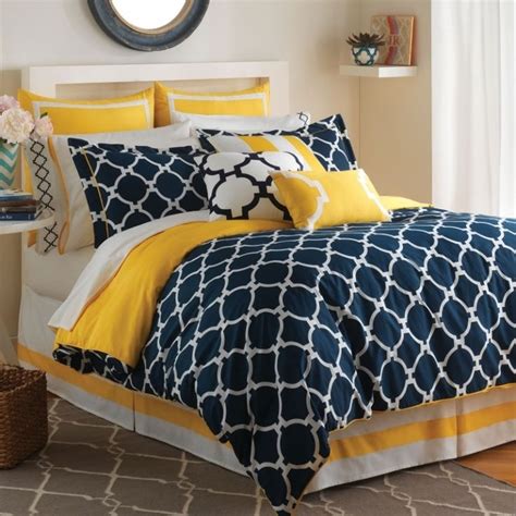 Image Result For Navy Blue And Mustard Yellow Bedding Sets Yellow