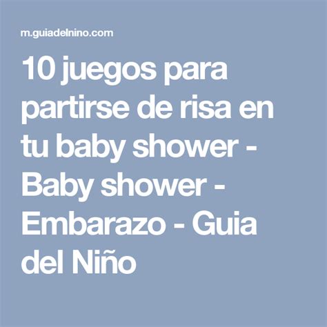 10 Juegos Para Partirse De Risa En Tu Baby Shower Baby Shower