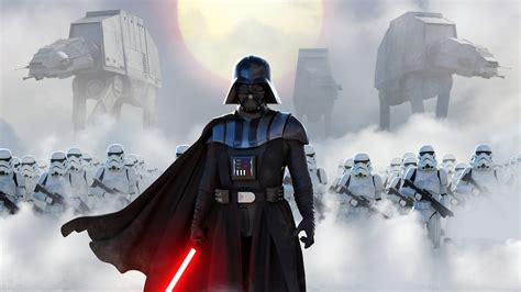Darth Vader At At Walker Lightsaber Star Wars Stormtrooper 4k Hd Darth