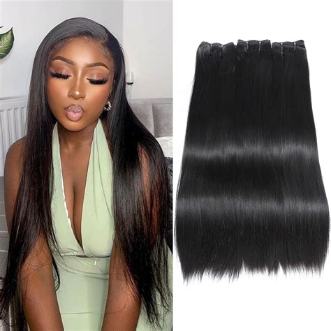 Bone Straight Hair Bundles Virgin Human Hair Double Drawn