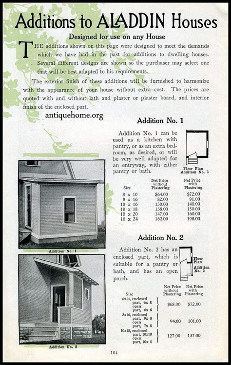 1918 Aladdin Kit Houses Additions Kit Homes Home Additions