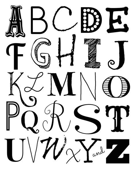 Alphabet Wall Art Free Printables