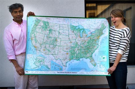 Paper Map Of The United States Campus Map
