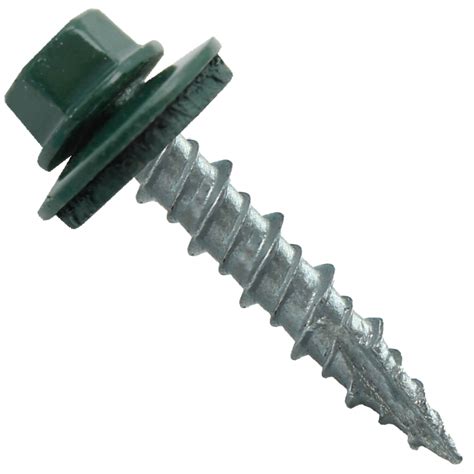 Metal Roofing Screws 250 10 X 1 Forestivy Green Hex Head Sheet
