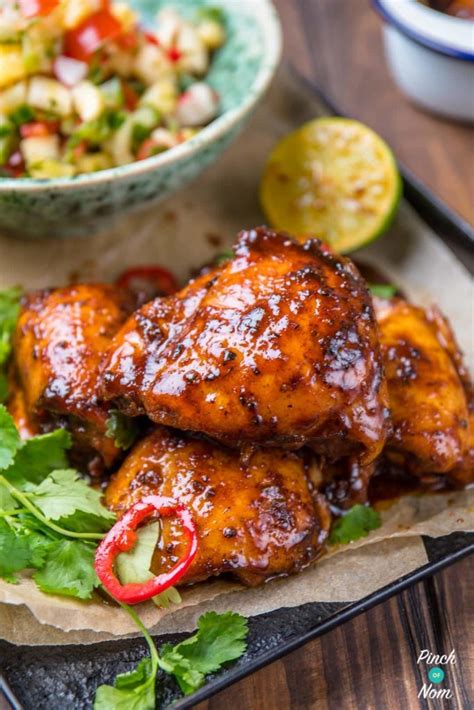 Then, combine the marinade with the chicken for four hours to overnight. Jerk Chicken | Slimming & Weight Watchers Friendly - Pinch ...