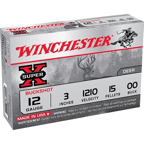 winchester super x buckshot load 12 gauge shotshells academy