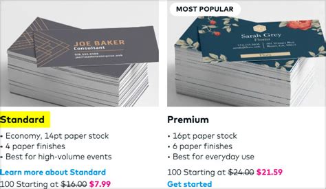 Vistaprint Standard Business Card Reviews See My Cards