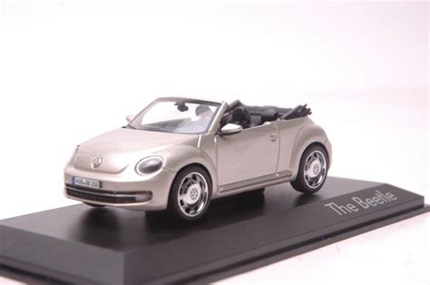 143 Diecast Model For Volkswagen Vw Beetle Cabriolet Gold Alloy Toy