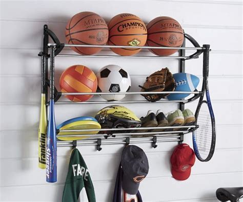 Sports Equipment Storage Rack Garage Organizer Station Gear Shelving