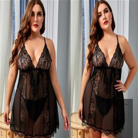 Sexy Girl Lace Transparent Erotic Backless Strap Chemise Halter Nighty