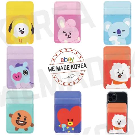 Bt21 Character Adhesive Card Pocket 7types Official K Pop Authentic