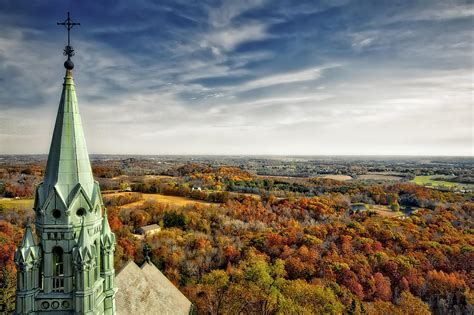 Holy Hill Wisconsin Fall Landscape Photograph By