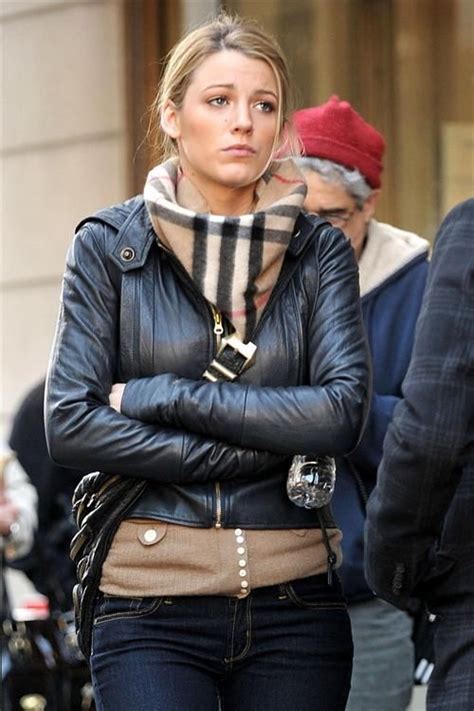 Blake Lively Leather Jacket Gossip Girl Outfits Simple Casual