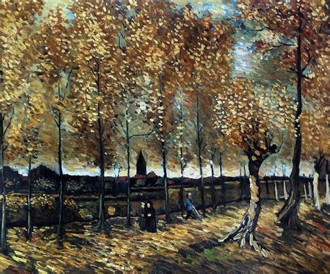 Vincent Van Gogh Lane With Poplars Near Nuenen Hand Painted Oil