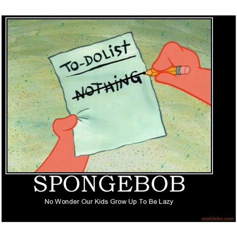 Patrick Spongebob Motivational Poster Liked On Polyvore Spongebob