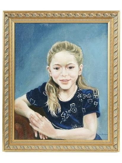 Framed Female Portrait Oil Painting Signed In United States