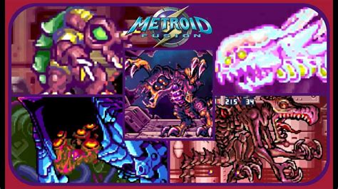 Metroid Fusion All Boss Encounters No Damage Updated Youtube