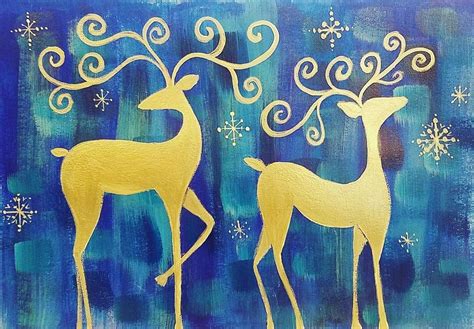 Whimsical Reindeer Acrylic Painting Tutorial Free On Youtube By