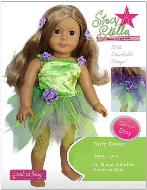 Pixie Faire Stacy And Stella Fairy Dress Doll Clothes Pattern For 18