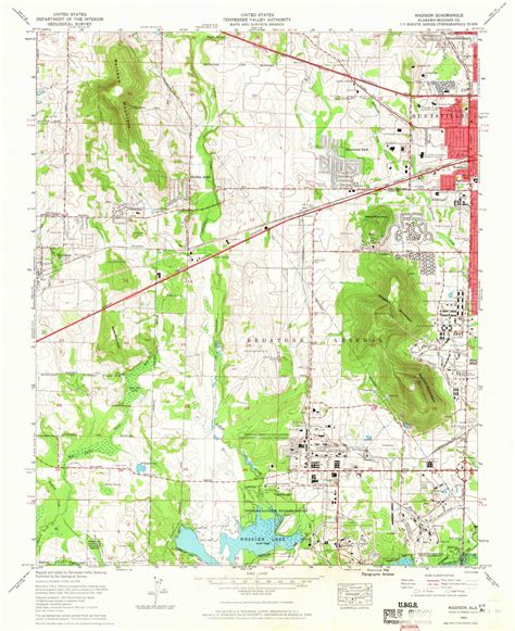 Madison Alabama 1964 1966 Usgs Old Topo Map Reprint 7x7 Al Quad