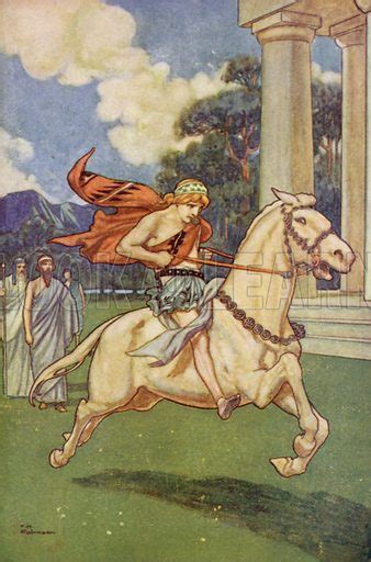 Alexander The Great Riding His Horse Bucephalus Stock Image Look And