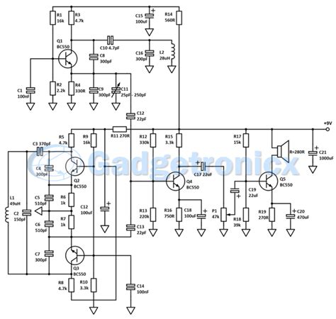 Metal Detector Circuit Using Ic 555 Gadgetronicx
