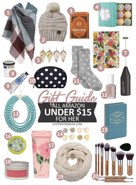 Most of these gift ideas fall under $25, so you don't have to break the bank to spoil him or her. Amazon Stocking Stuffer Gift Guide for Her - All under $15 ...