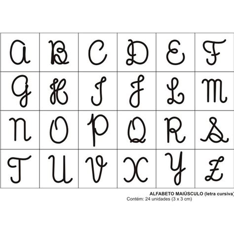 Alfabeto Letra Maiúscula Cursiva Modisedu