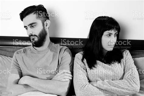 Angry Couple In Bed Not Talking To Each Other Stock Photo Download