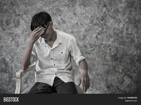 Asian Man Sitting Image And Photo Free Trial Bigstock