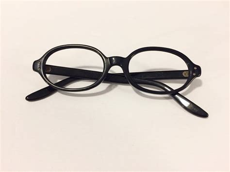 Vintage 50s 60s Black Oval Eyeglass Frames New Old  Gem
