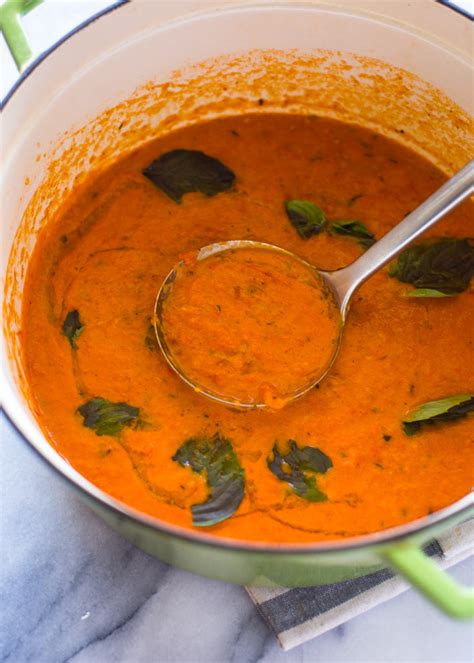 Easy Roasted Tomato Basil Soup Gimme Delicious