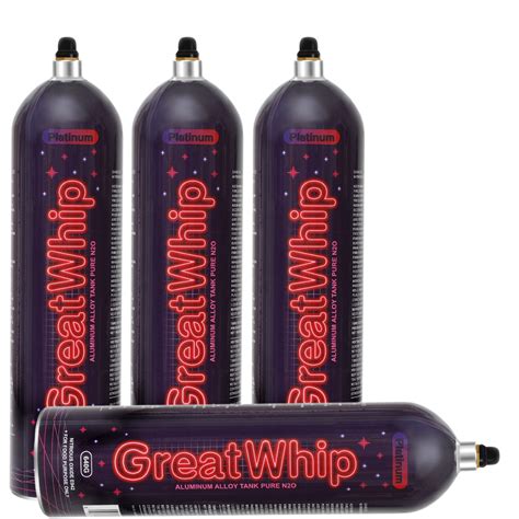 Greatwhip 640g Whipped Cream Chargers Aluminum Construction 6 Cylinders