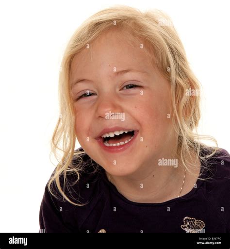 Happy Six Year Old Causasian Girl Stock Photo Alamy
