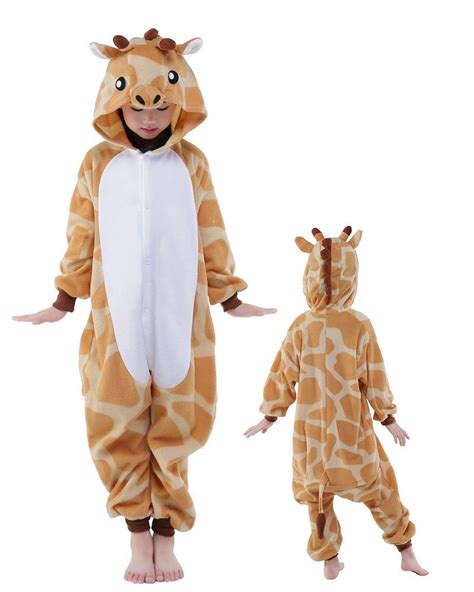 Giraffe Onesie Kids Kigurumi Polar Fleece Animal Costumes For Teens