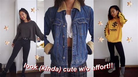How To Look Cute With No Effort Lazy Day Outfits Youtube
