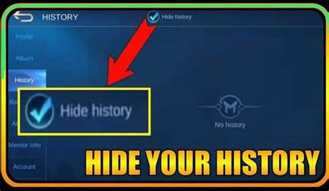 How To Hide History In Mobile Legends 2023 Techmaina