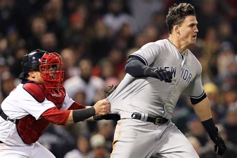 yankees red sox brawl for real after tyler austin gets plunked